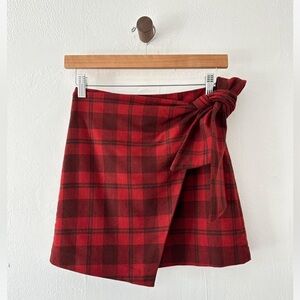 Wilfred Tartan Red Mini Skirt